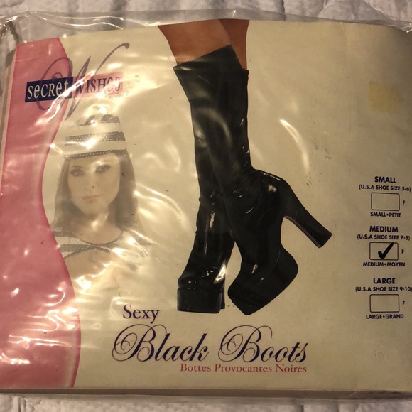 NEW Black Patent Sexy Boots